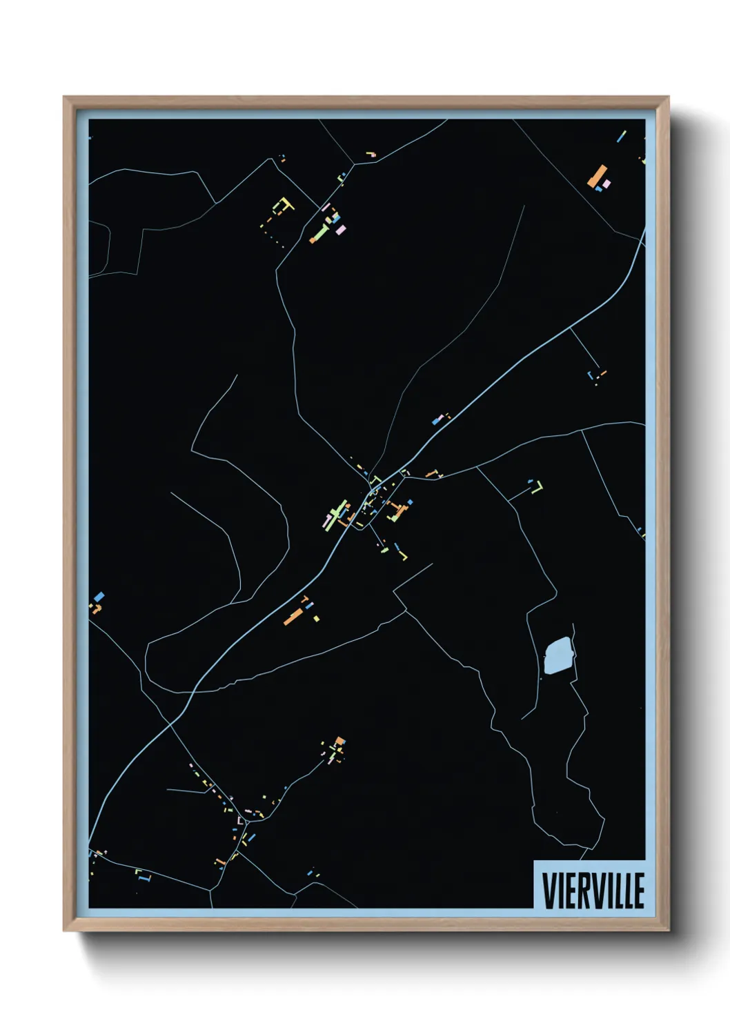 Une affiche de carte sur Vierville