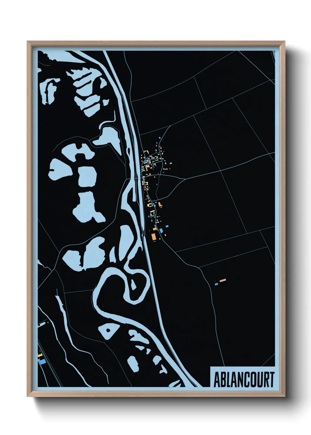 Une affiche de carte sur Ablancourt