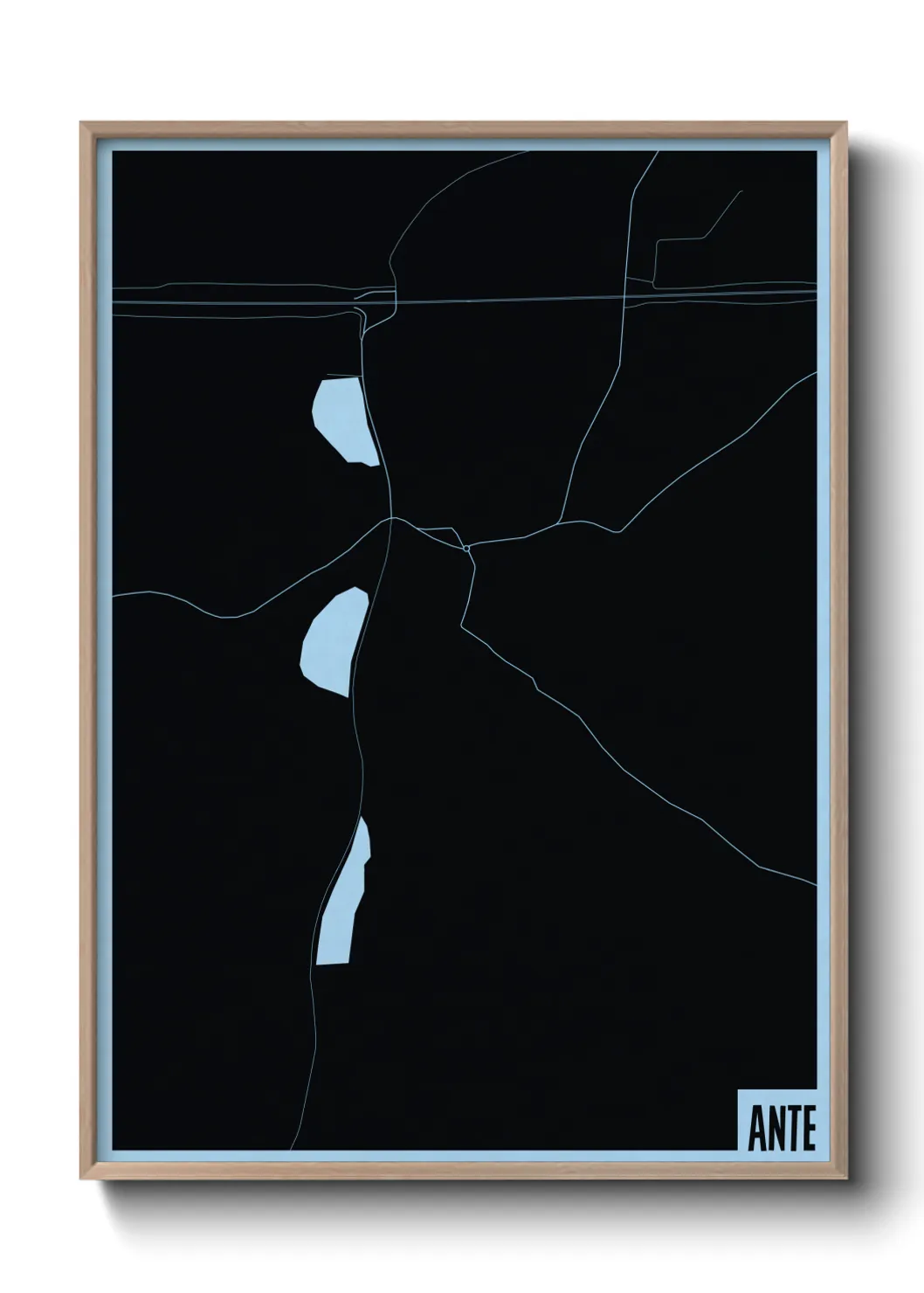 Une affiche de carte sur Ante