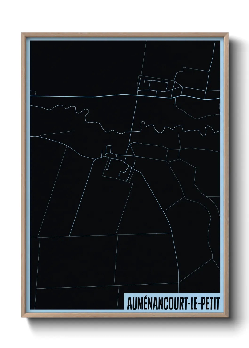 Une affiche de carte sur Auménancourt-le-Petit