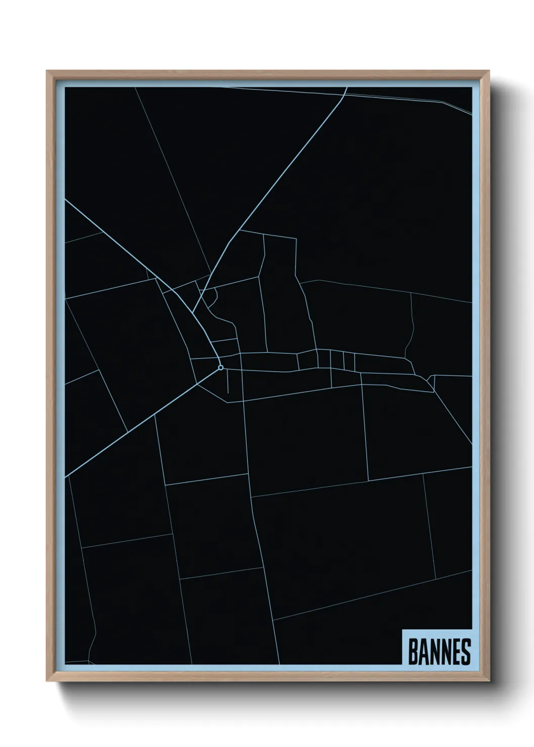 Une affiche de carte sur Bannes