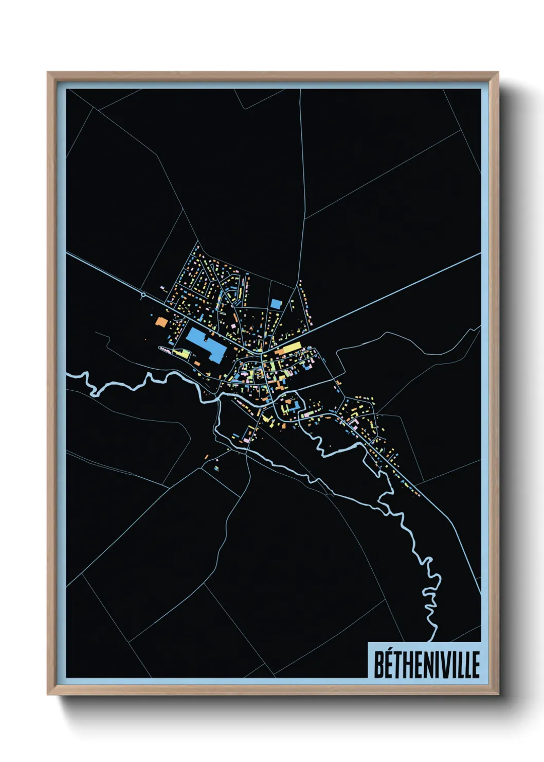 Une affiche de carte sur Bétheniville