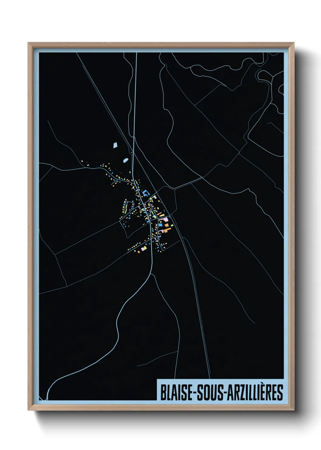 Une affiche de carte sur Blaise-sous-Arzillières