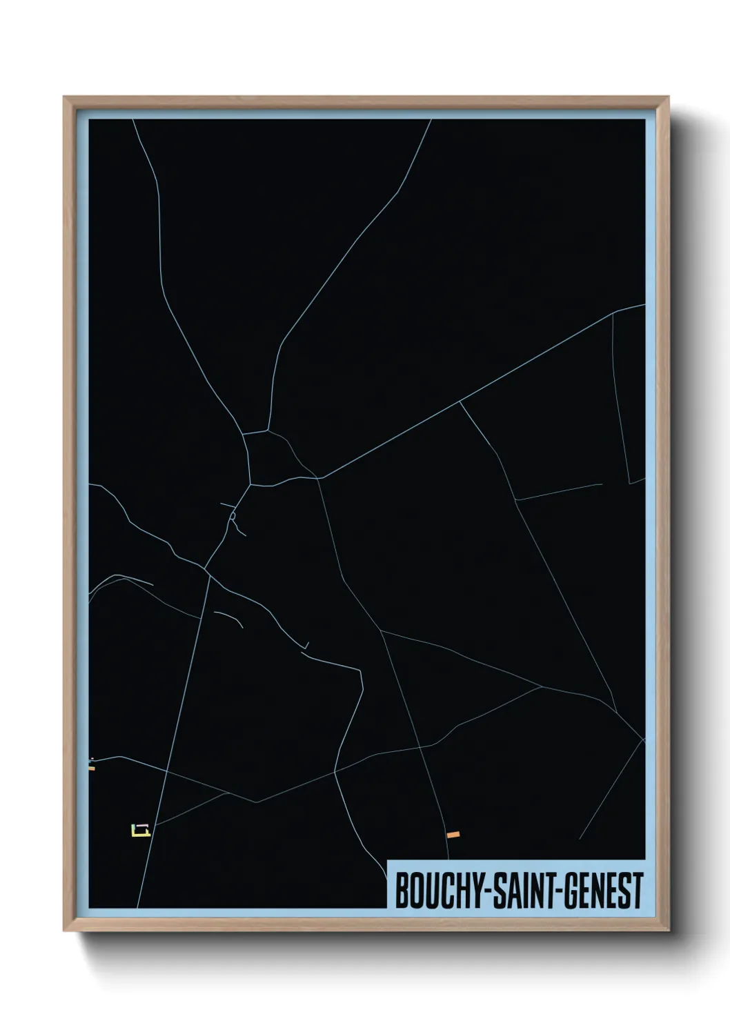 Une affiche de carte sur Bouchy-Saint-Genest