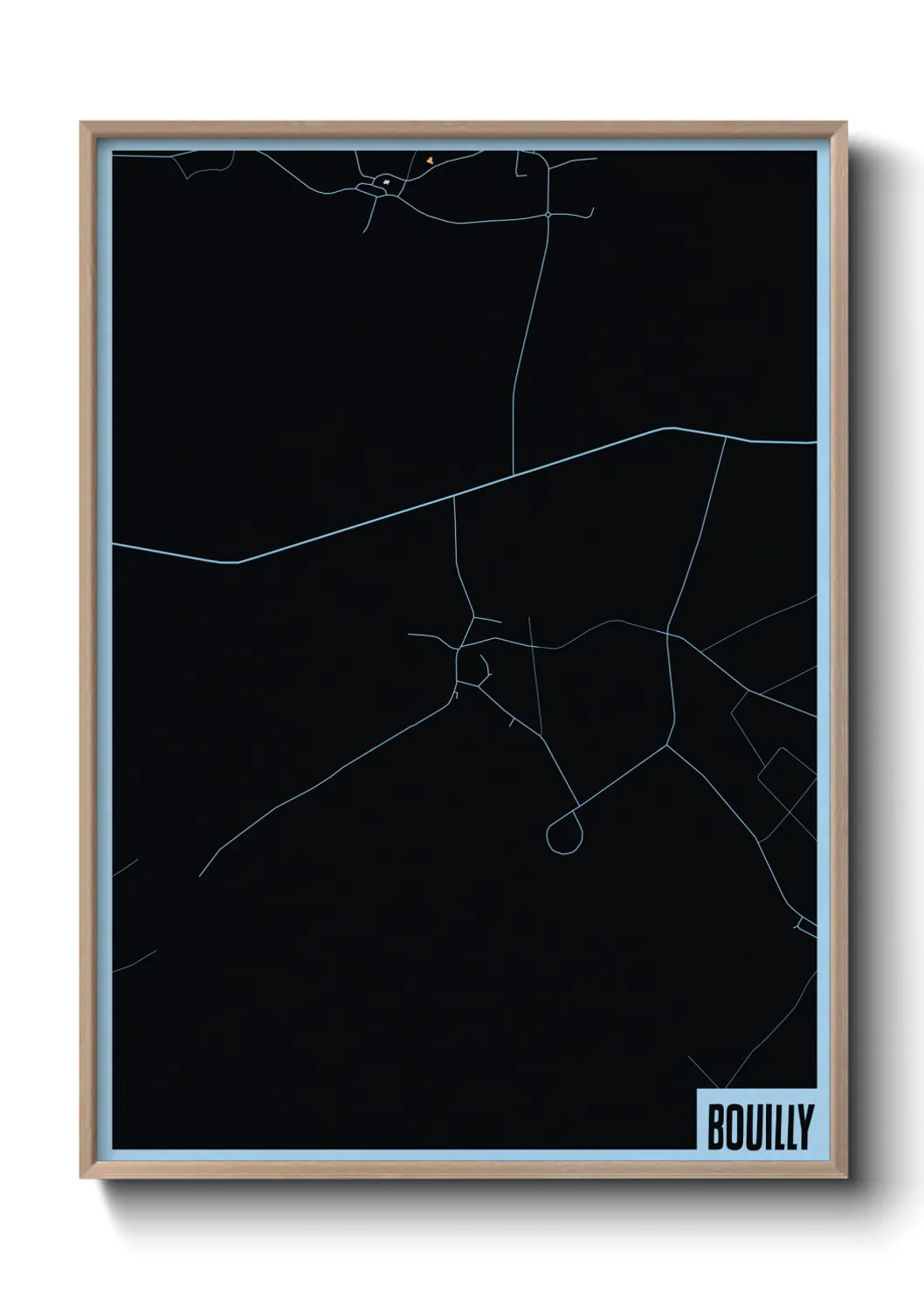 Une affiche de carte sur Bouilly