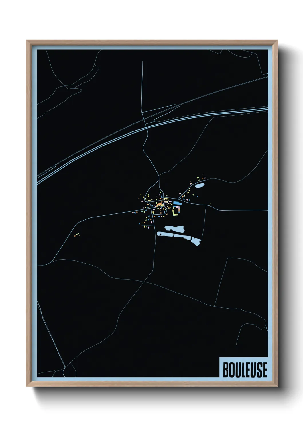 Une affiche de carte sur Bouleuse