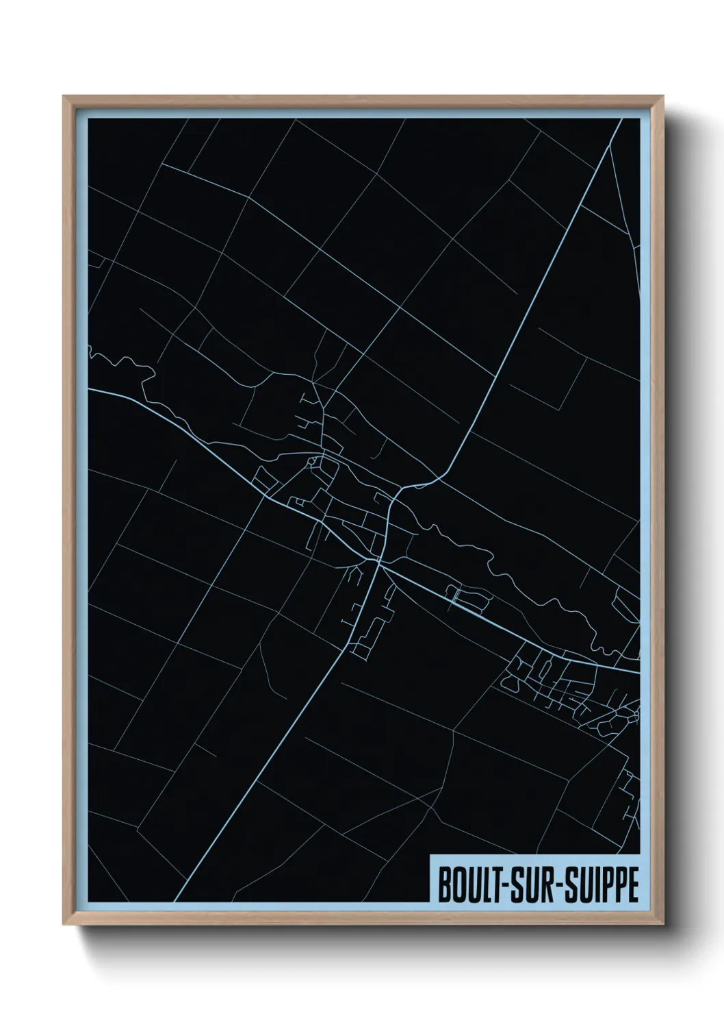 Une affiche de carte sur Boult-sur-Suippe