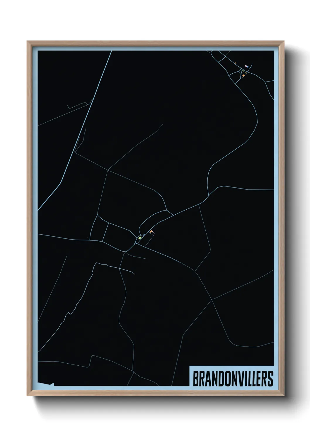 Une affiche de carte sur Brandonvillers