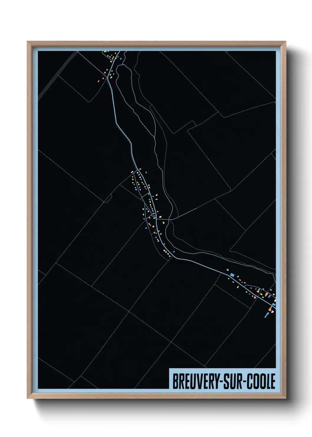 Une affiche de carte sur Breuvery-sur-Coole