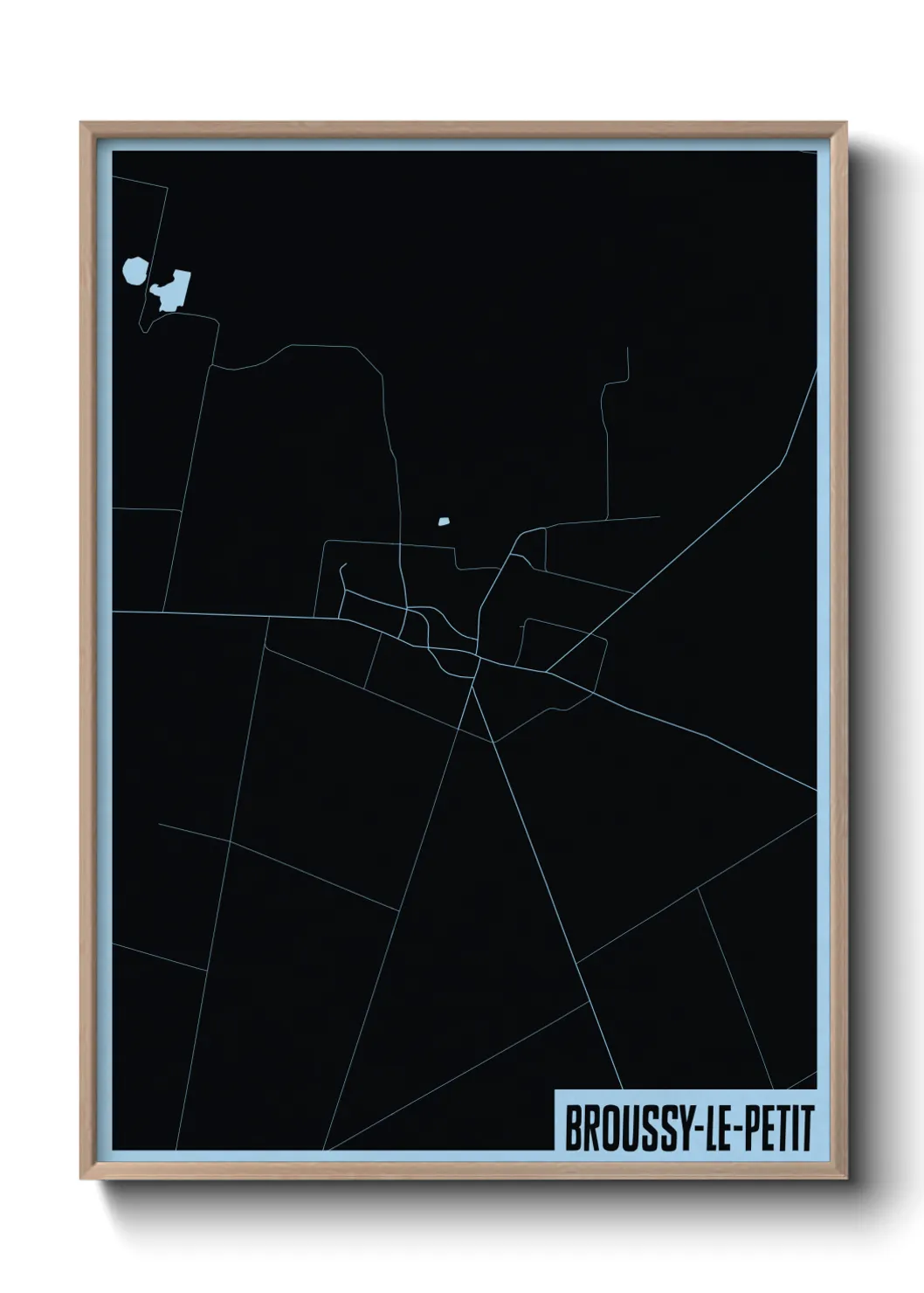 Une affiche de carte sur Broussy-le-Petit