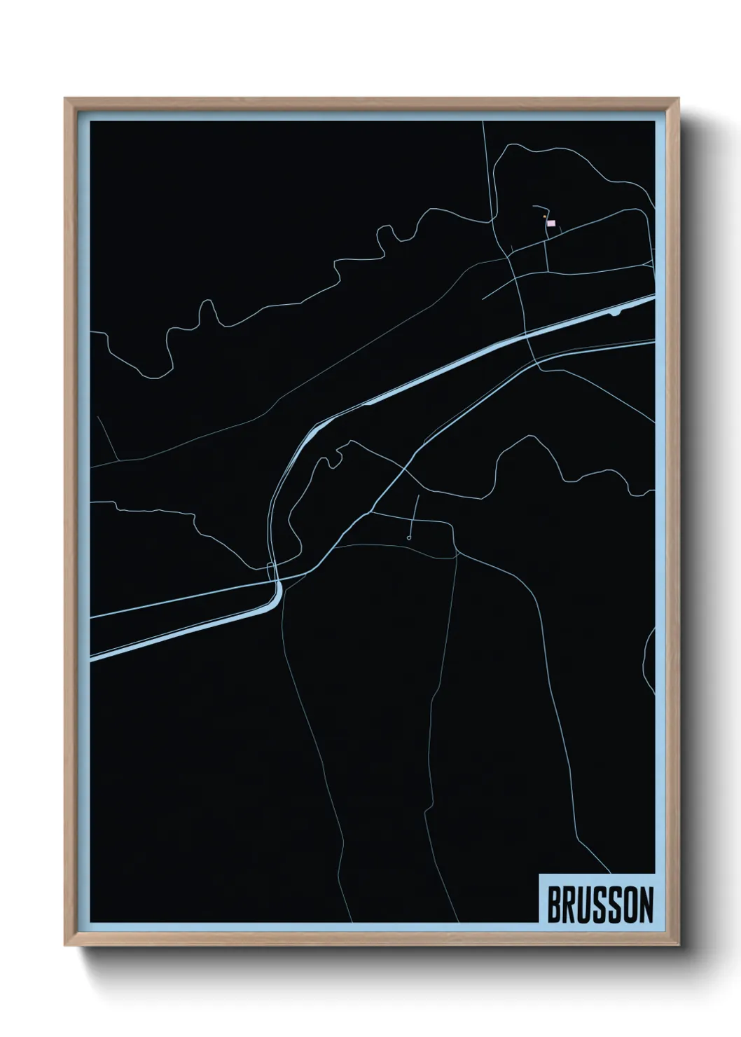 Une affiche de carte sur Brusson