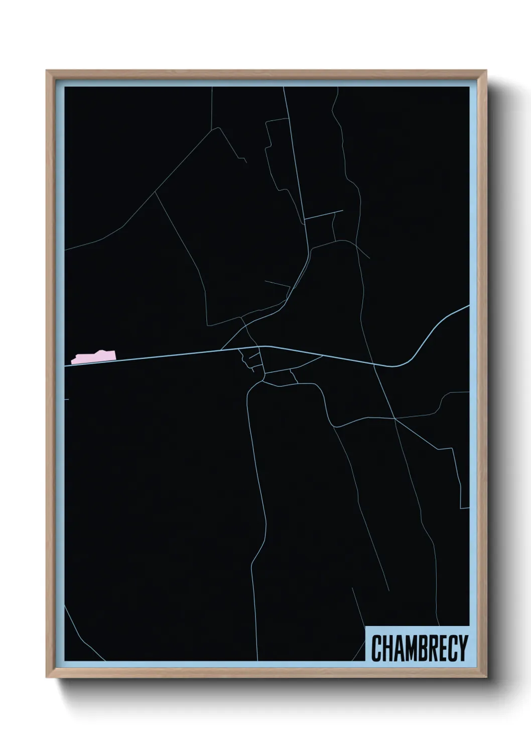 Une affiche de carte sur Chambrecy