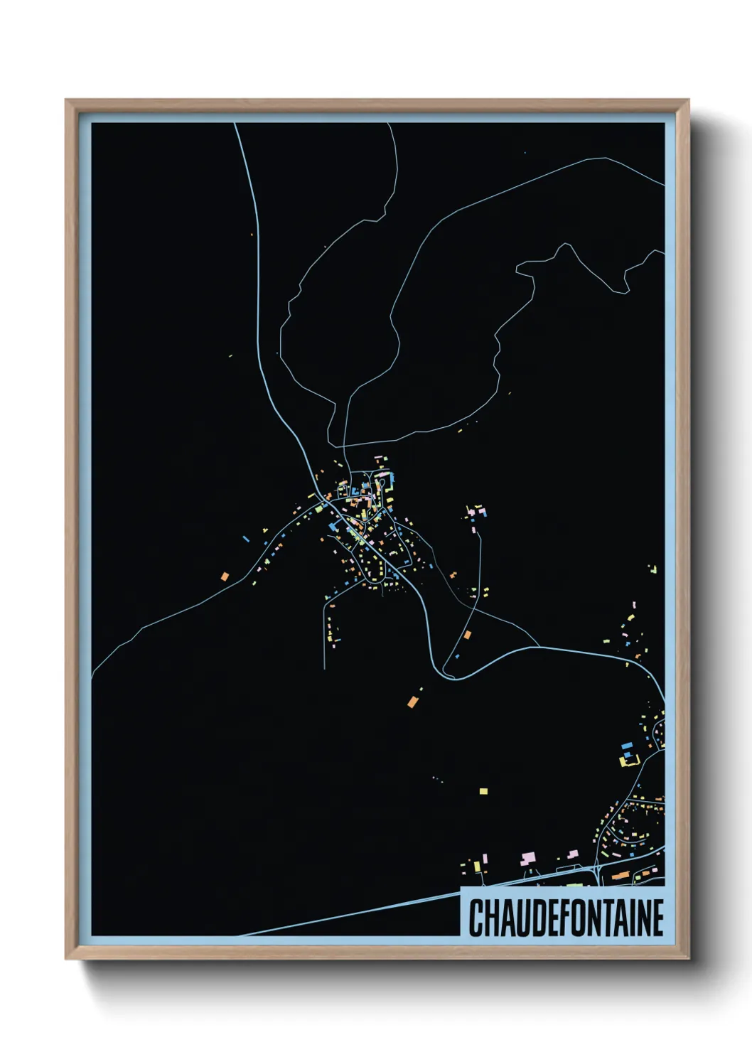 Une affiche de carte sur Chaudefontaine