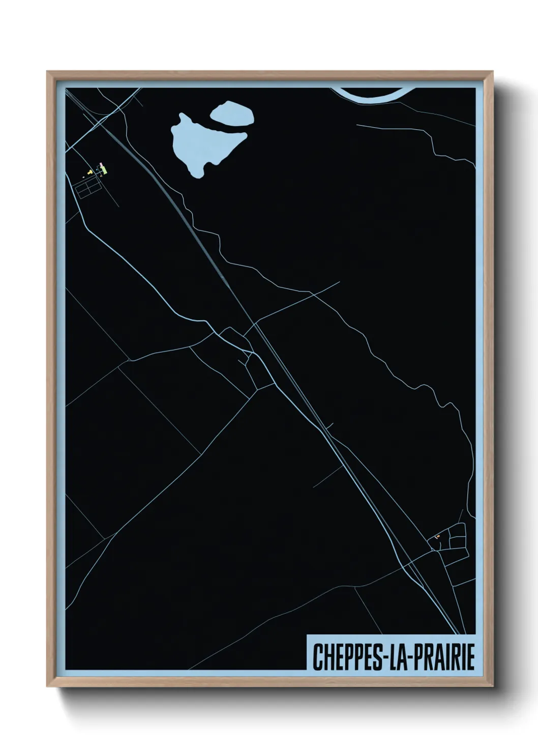 Une affiche de carte sur Cheppes-la-Prairie