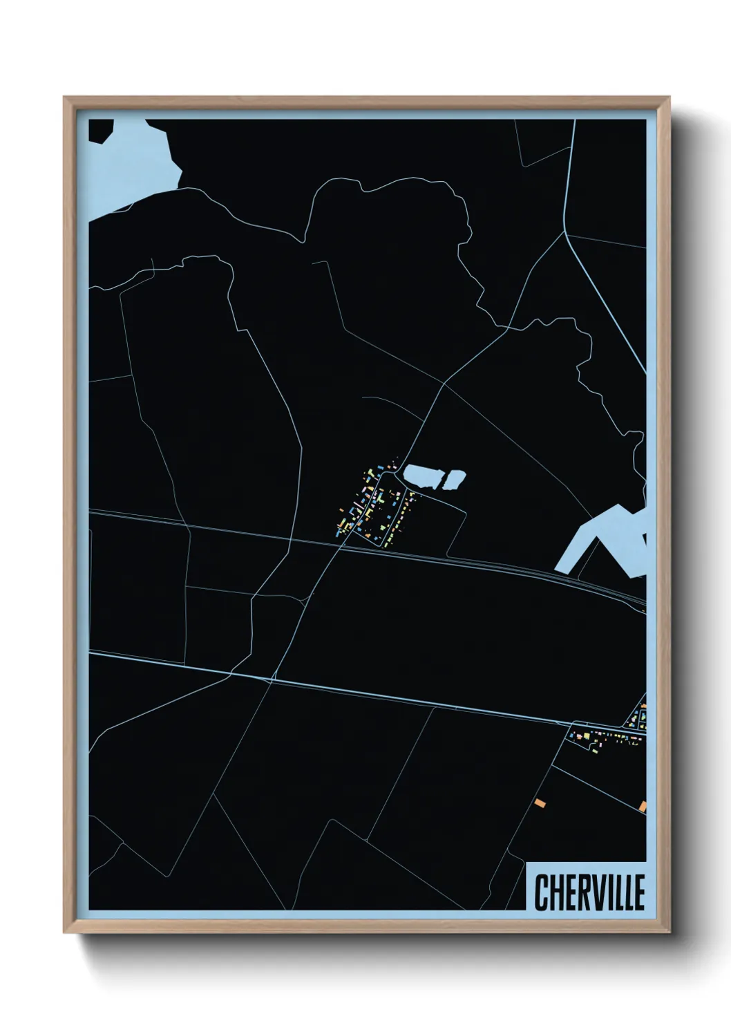 Une affiche de carte sur Cherville