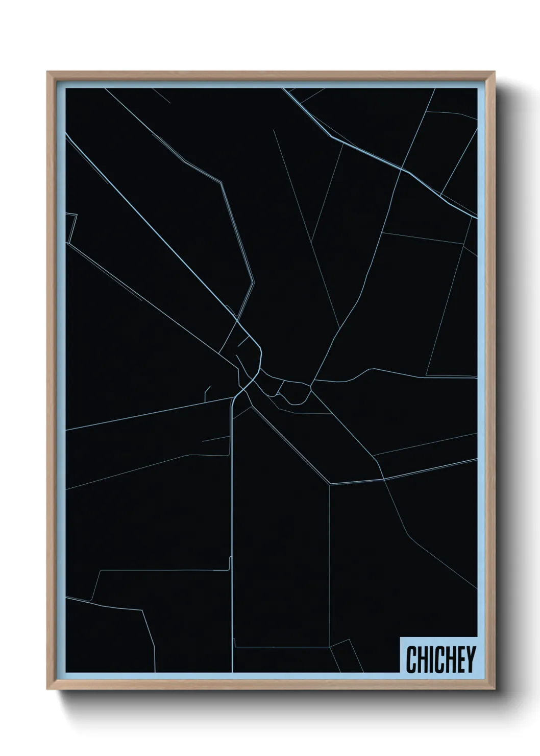 Une affiche de carte sur Chichey