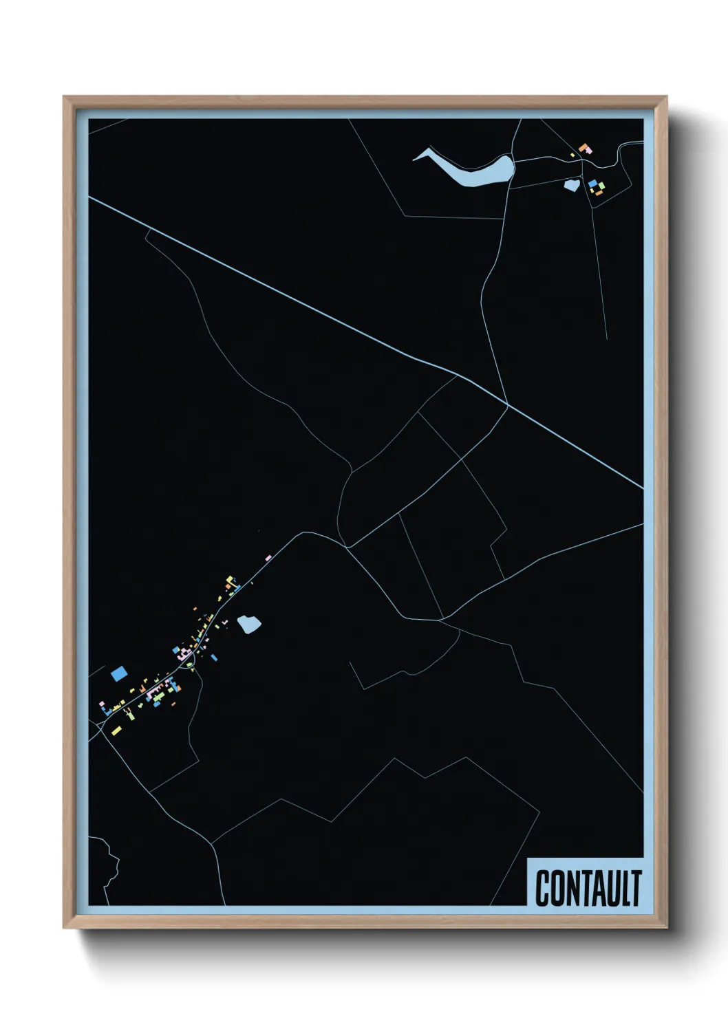 Une affiche de carte sur Contault