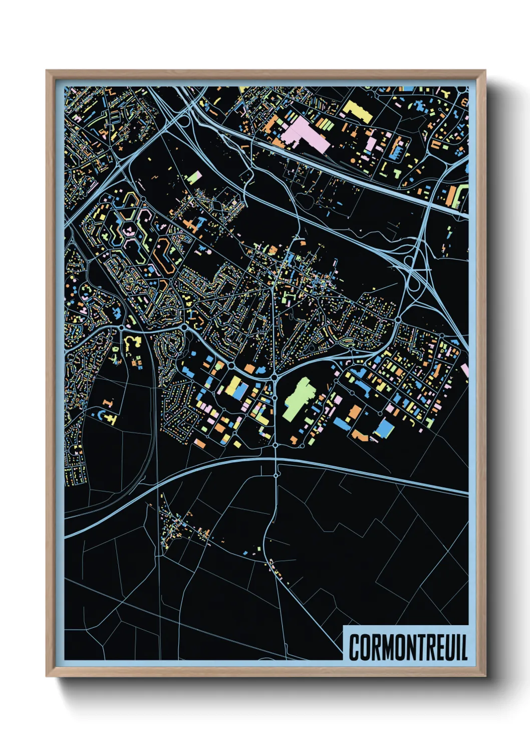 Une affiche de carte sur Cormontreuil
