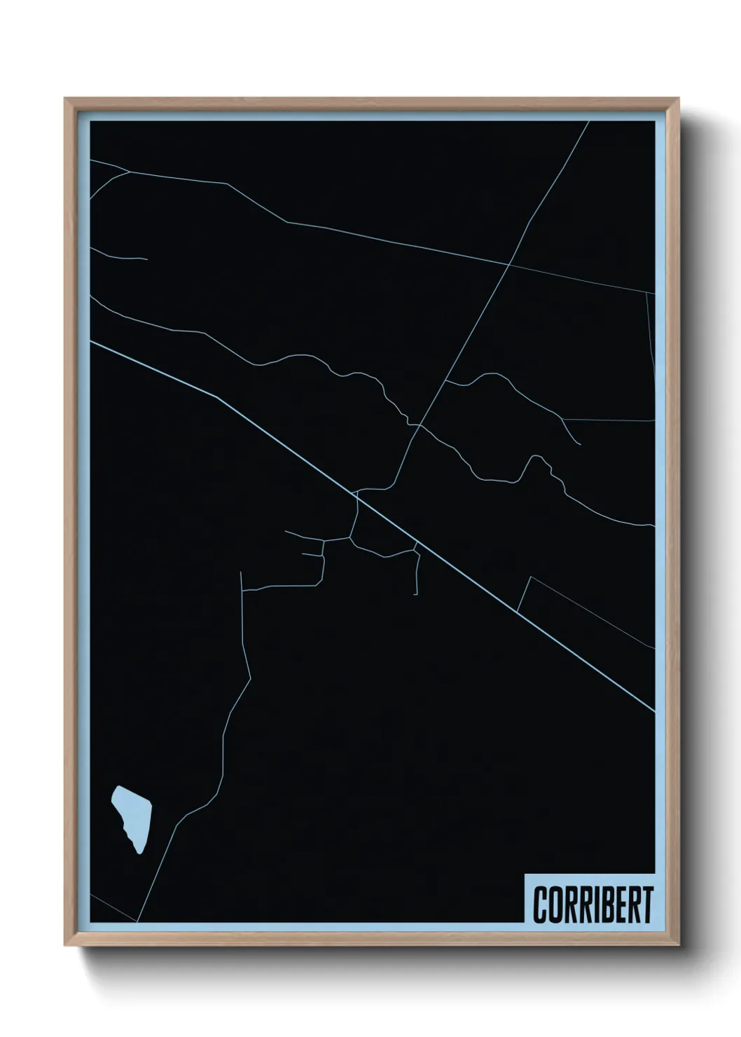 Une affiche de carte sur Corribert