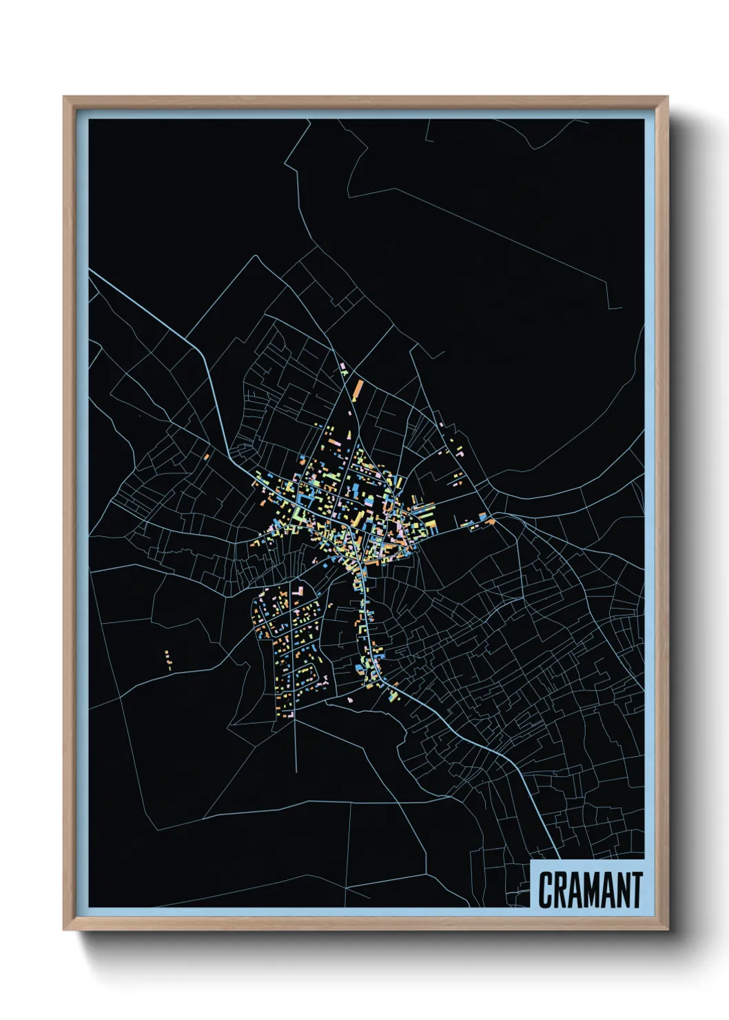 Une affiche de carte sur Cramant