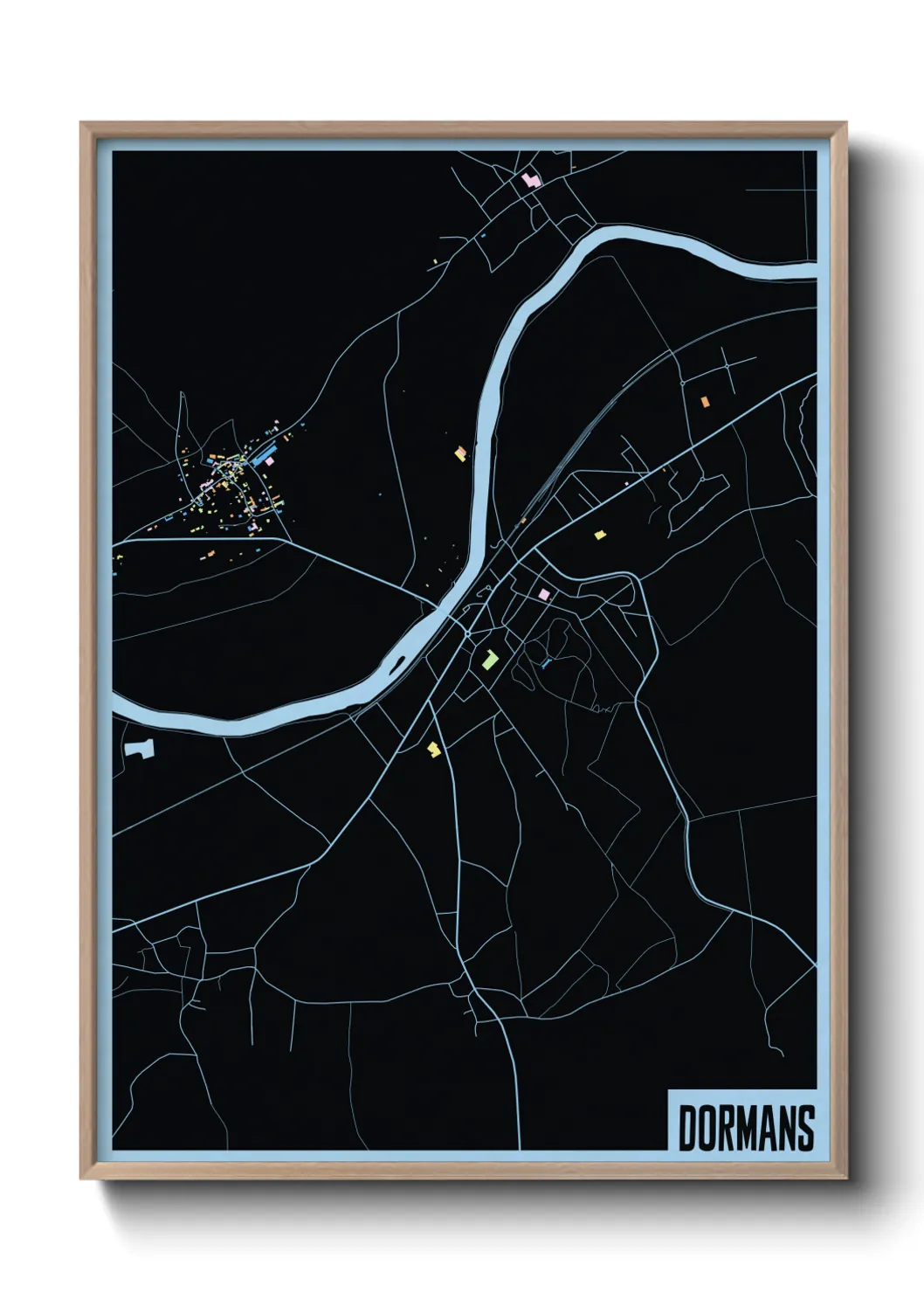 Une affiche de carte sur Dormans