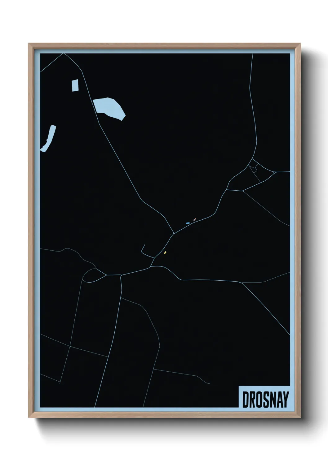 Une affiche de carte sur Drosnay