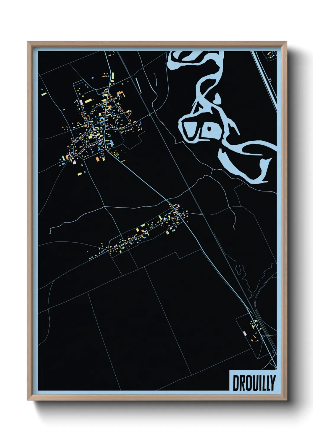 Une affiche de carte sur Drouilly