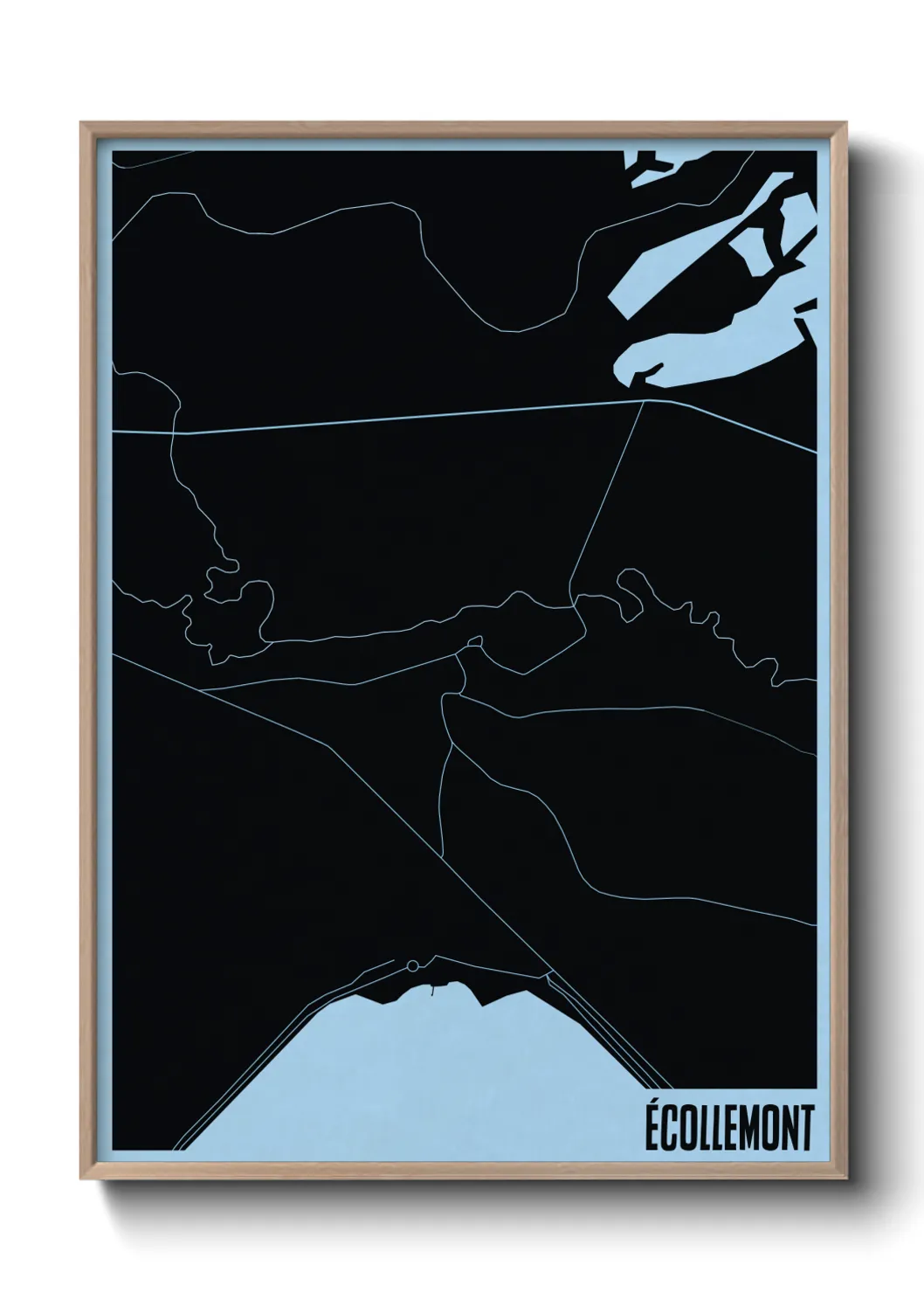 Une affiche de carte sur Écollemont