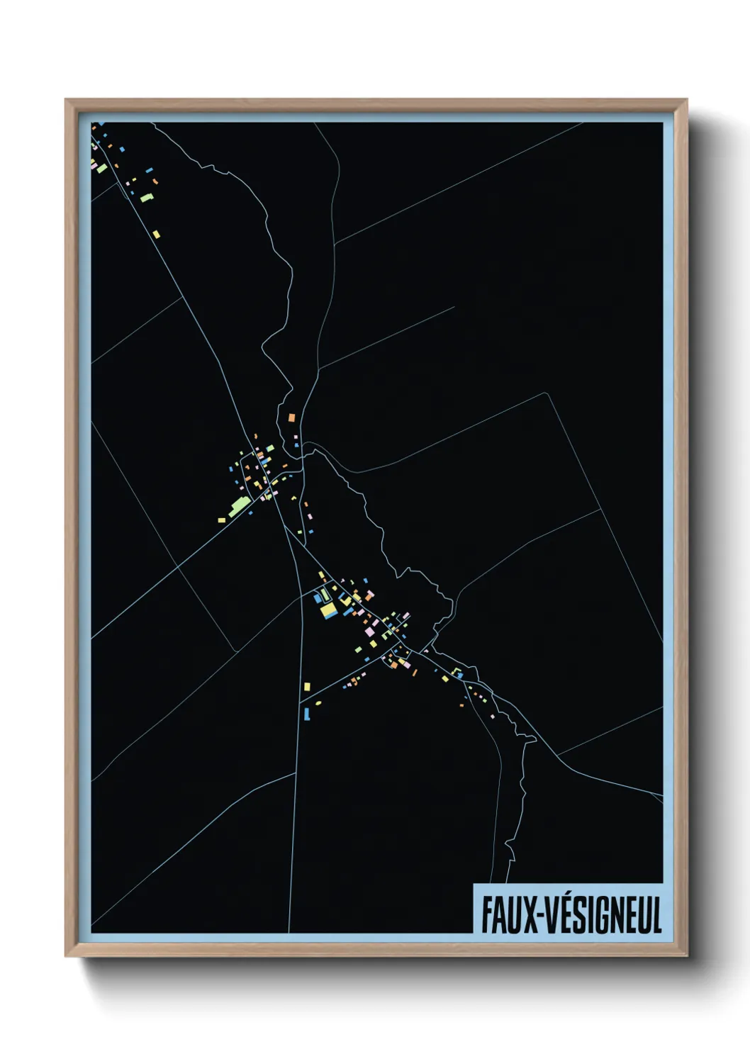 Une affiche de carte sur Faux-Vésigneul