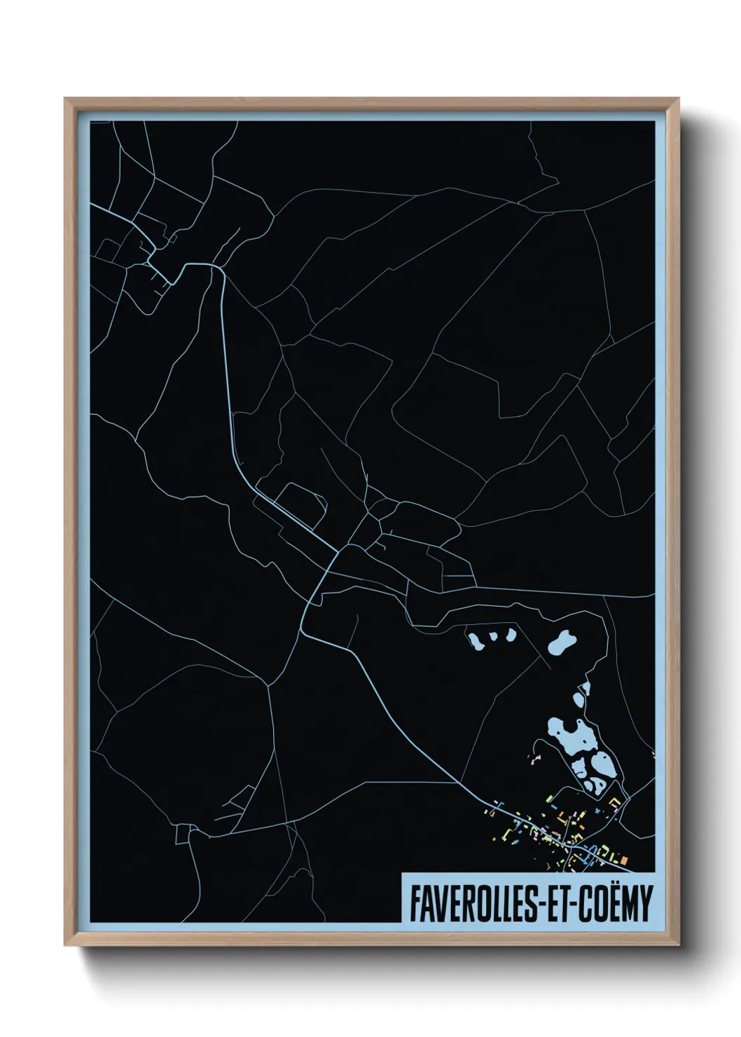 Un poster carteFaverolles-et-Coëmy