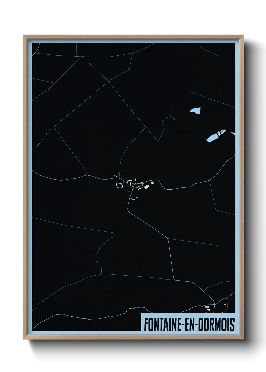 Une affiche de carte sur Fontaine-en-Dormois