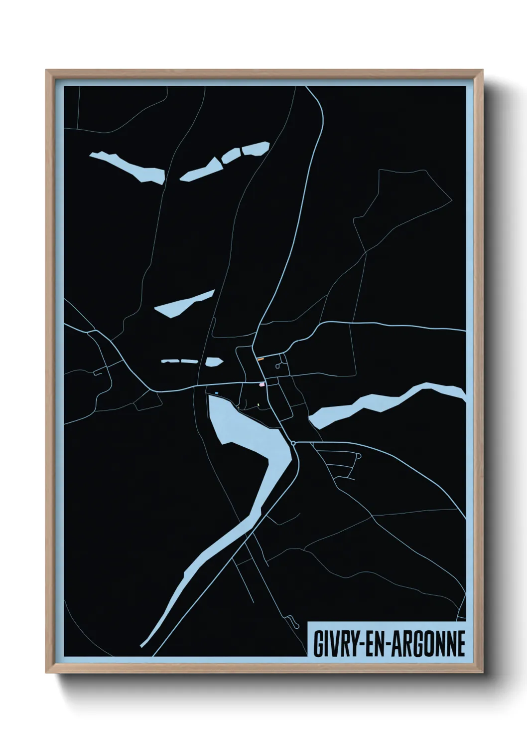 Une affiche de carte sur Givry-en-Argonne