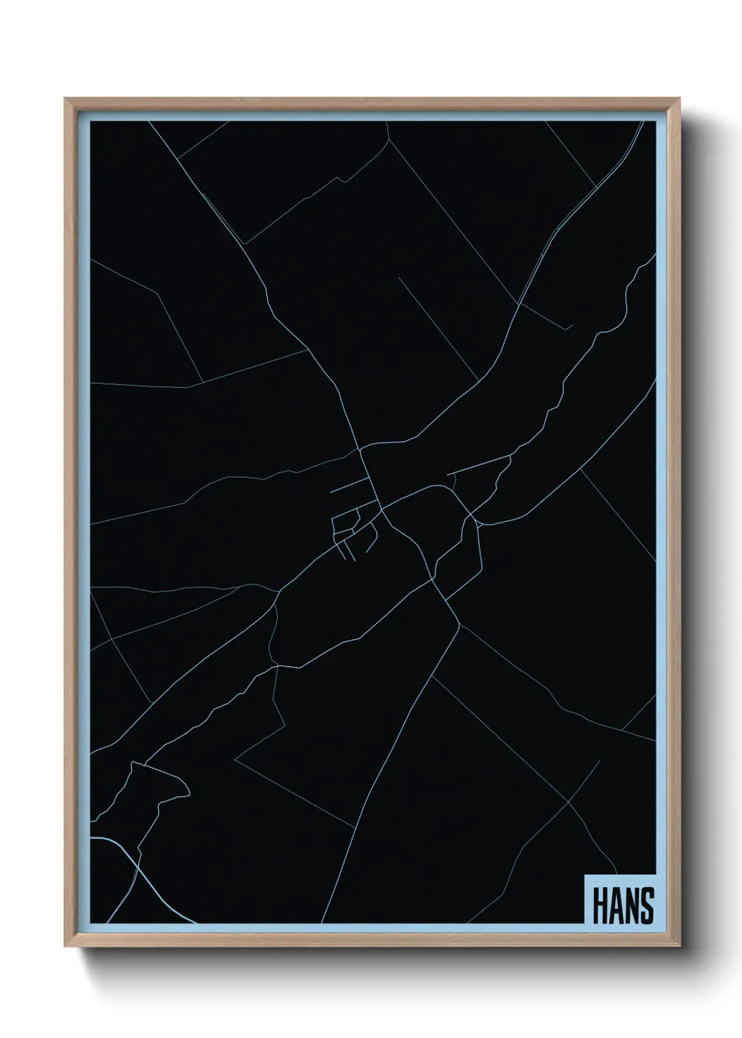 Une affiche de carte sur Hans