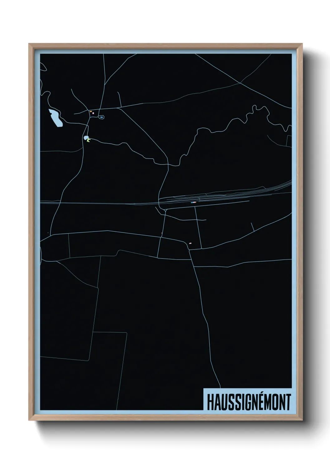 Une affiche de carte sur Haussignémont