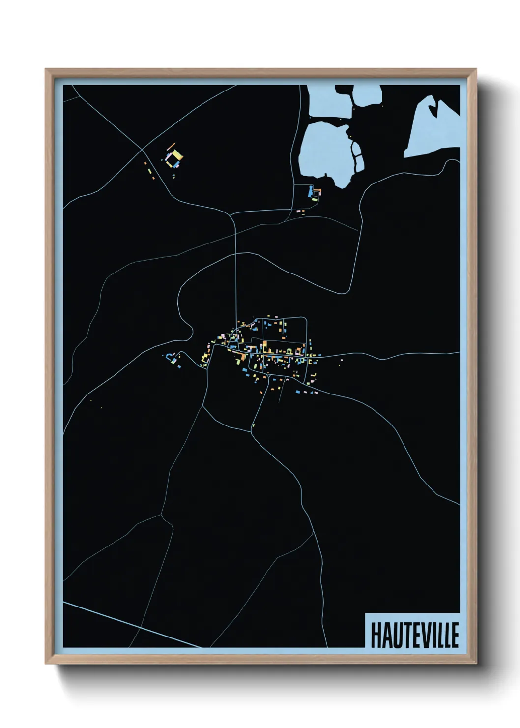 Une affiche de carte sur Hauteville