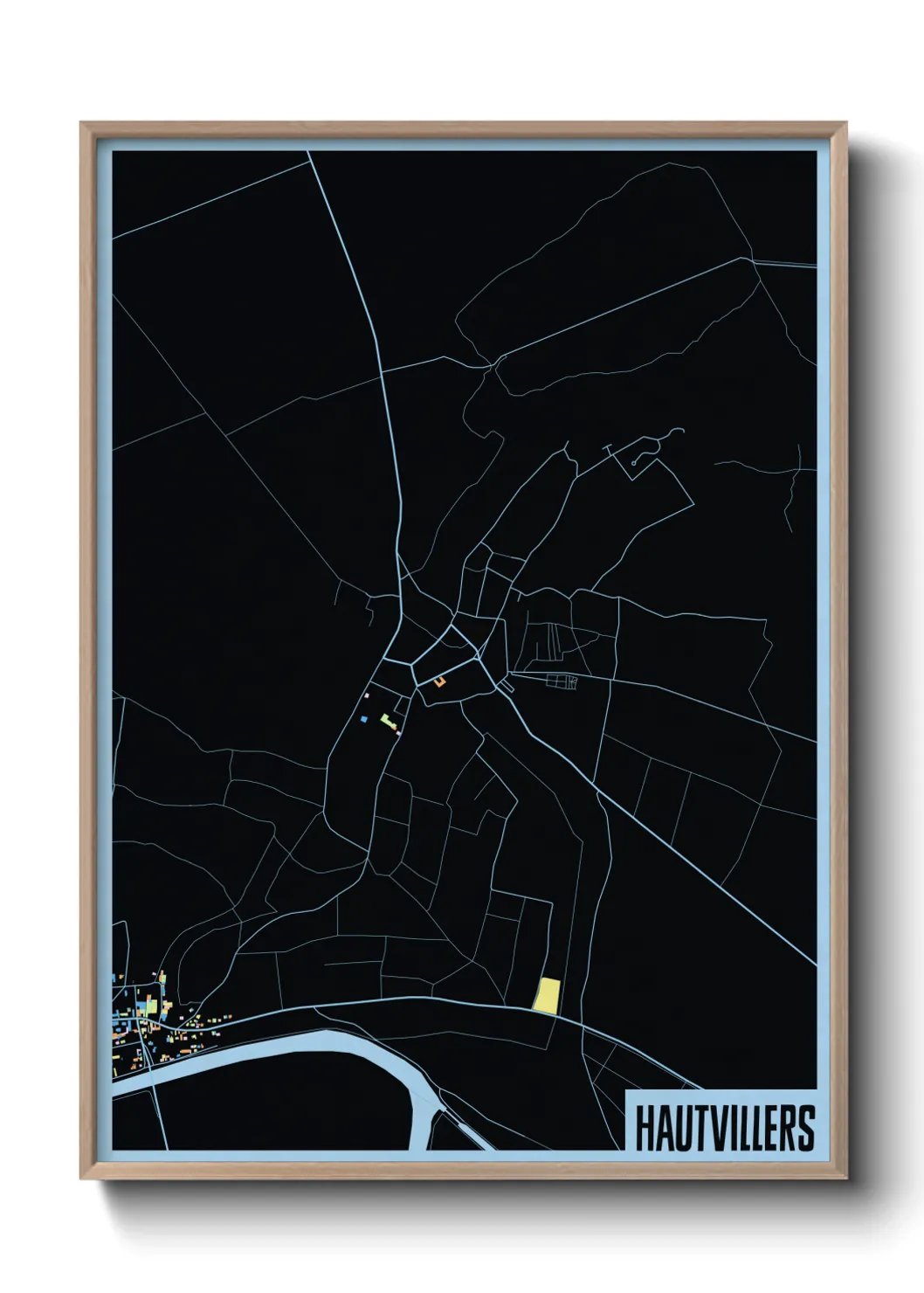 Une affiche de carte sur Hautvillers