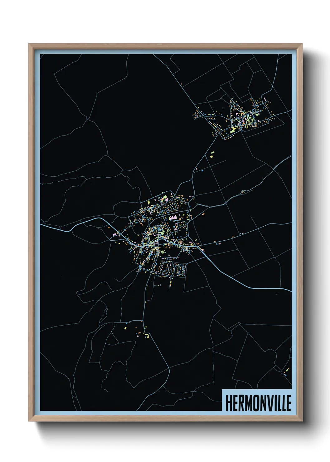Une affiche de carte sur Hermonville