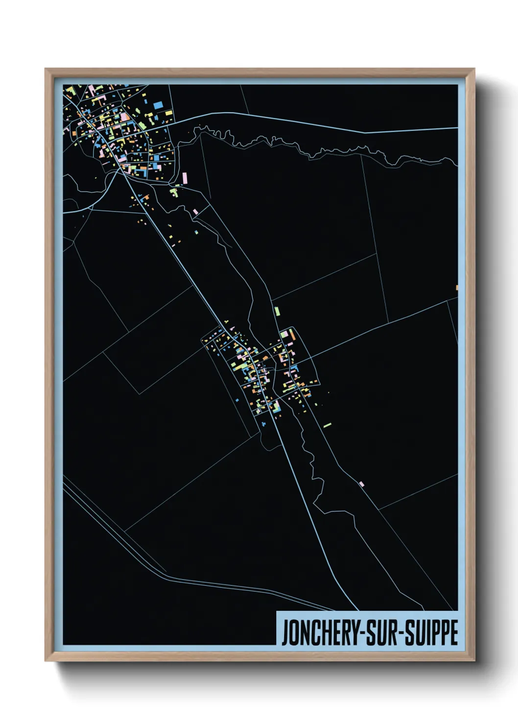 Une affiche de carte sur Jonchery-sur-Suippe