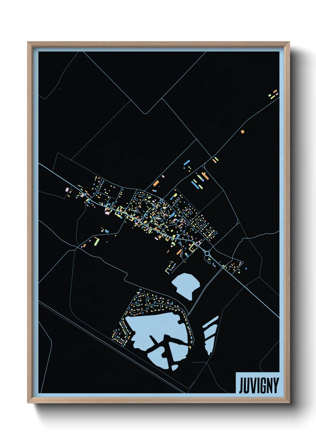 Une affiche de carte sur Juvigny