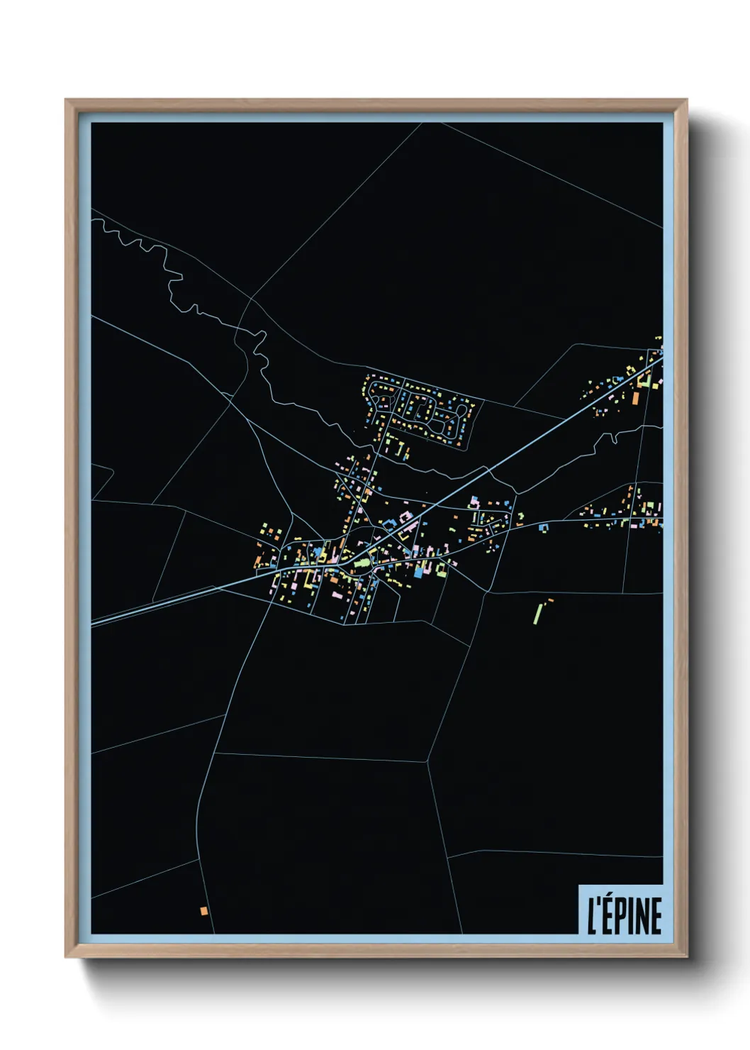 Une affiche de carte sur L'Épine