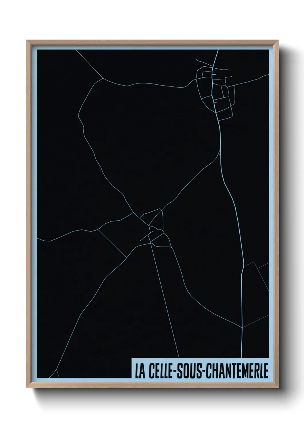 Une affiche de carte sur La Celle-sous-Chantemerle