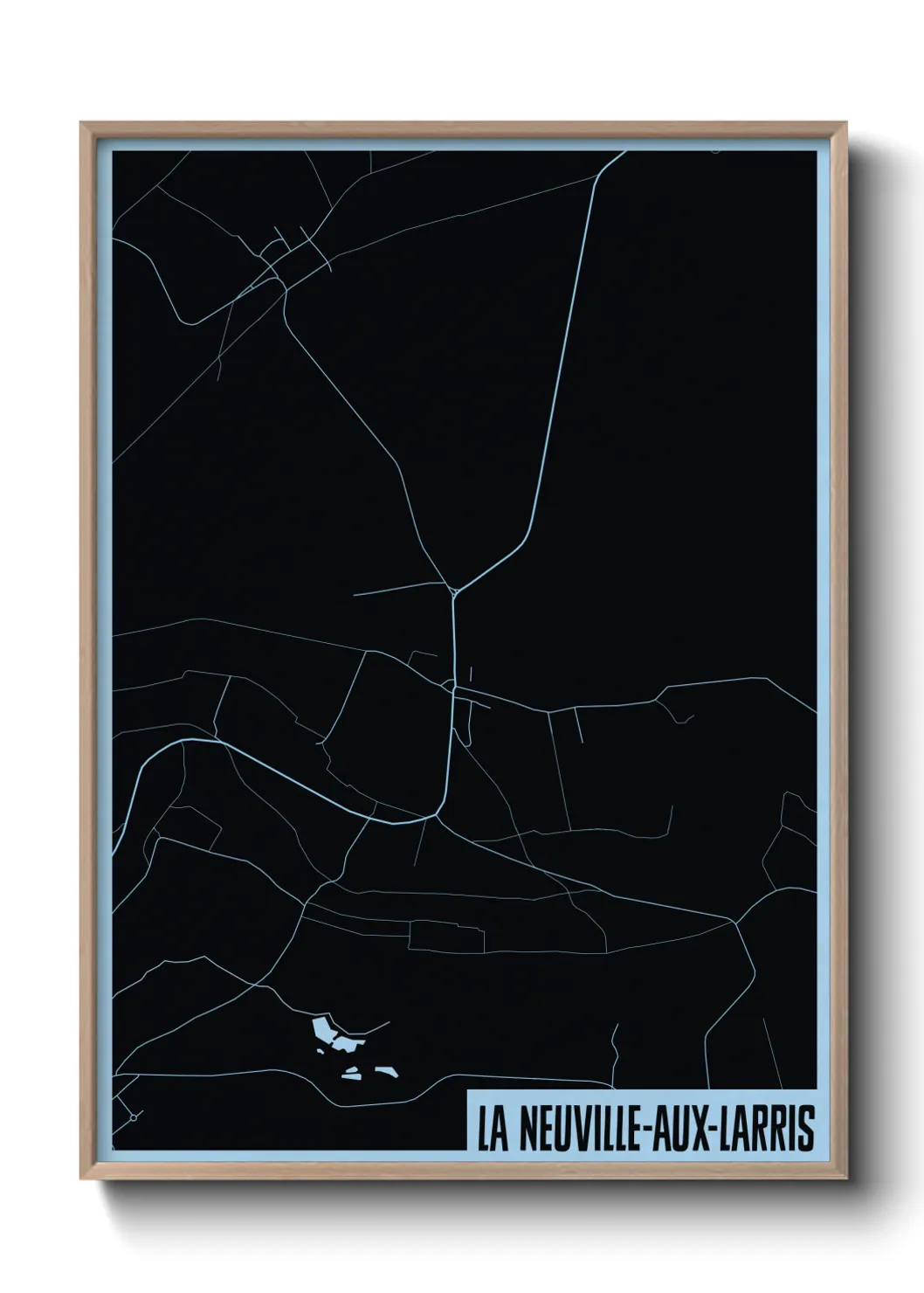 Une affiche de carte sur La Neuville-aux-Larris