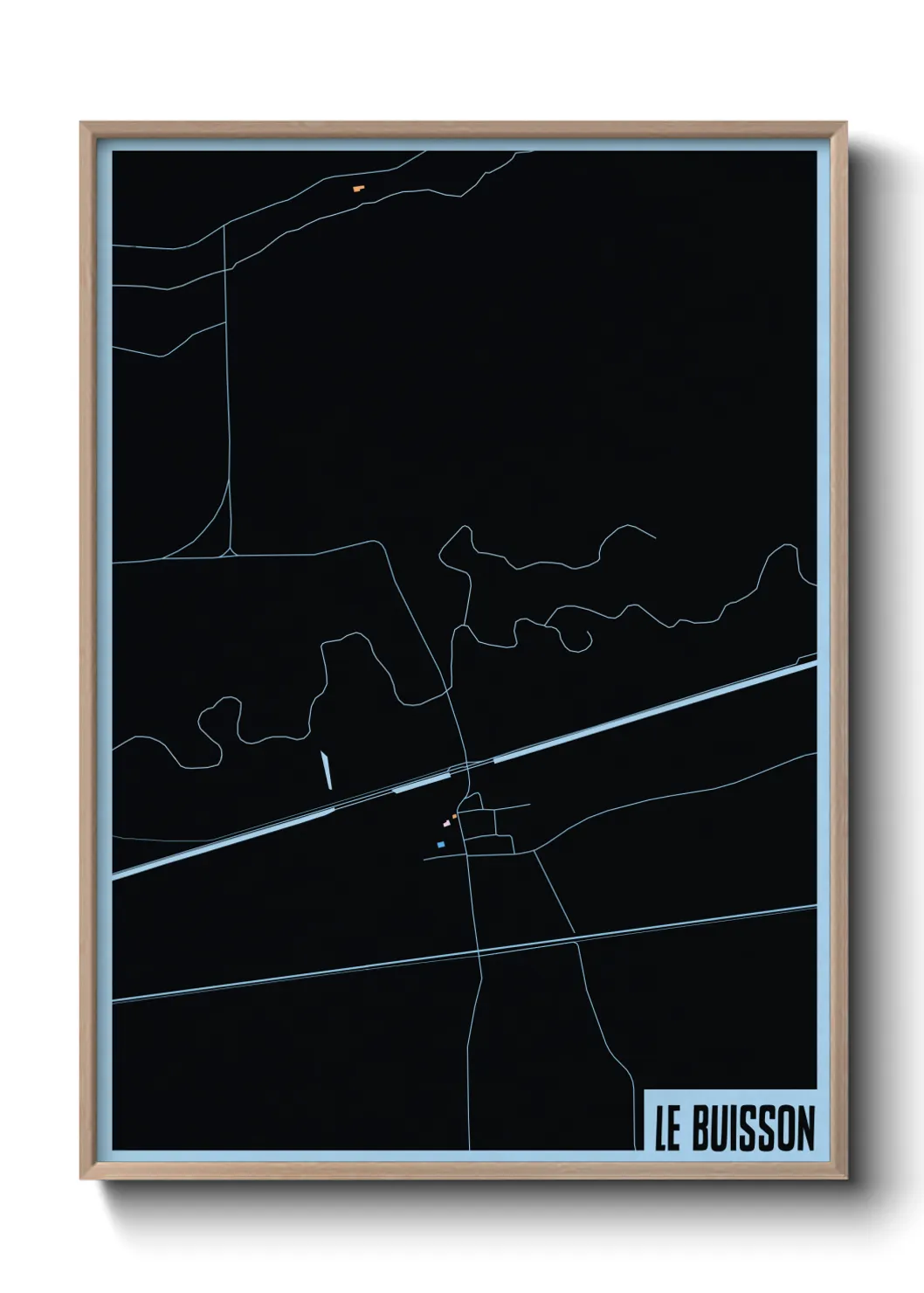 Une affiche de carte sur Le Buisson