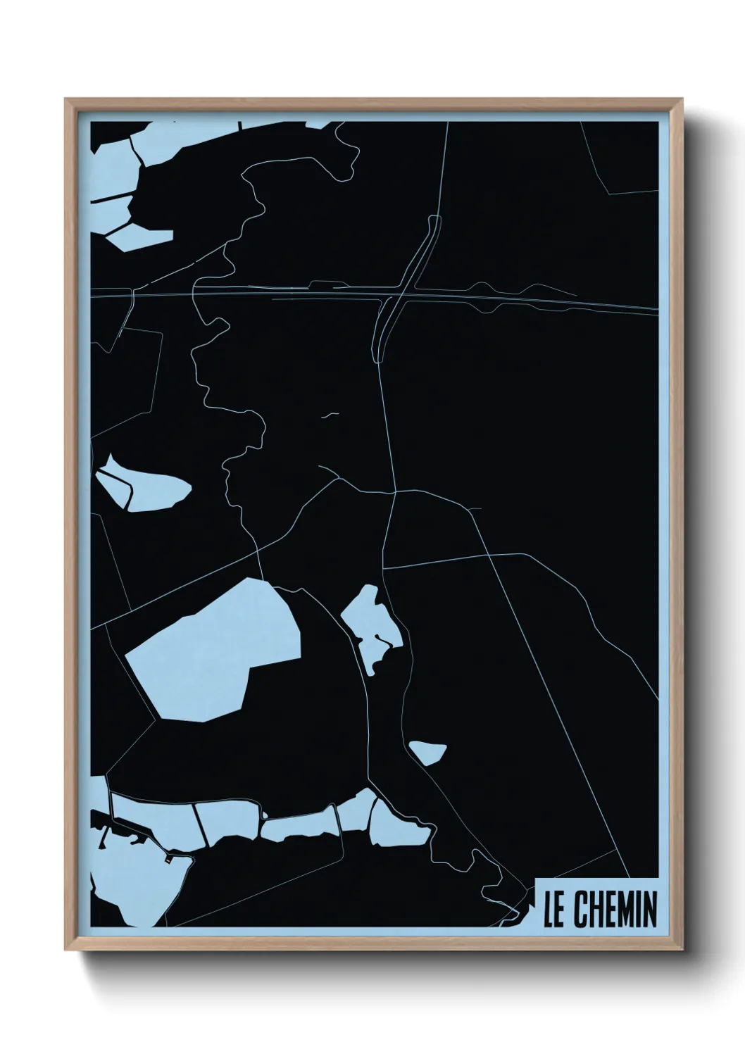 Une affiche de carte sur Le Chemin