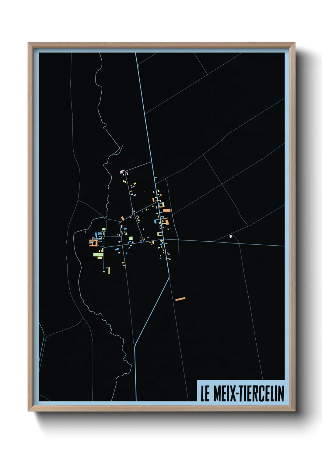 Une affiche de carte sur Le Meix-Tiercelin