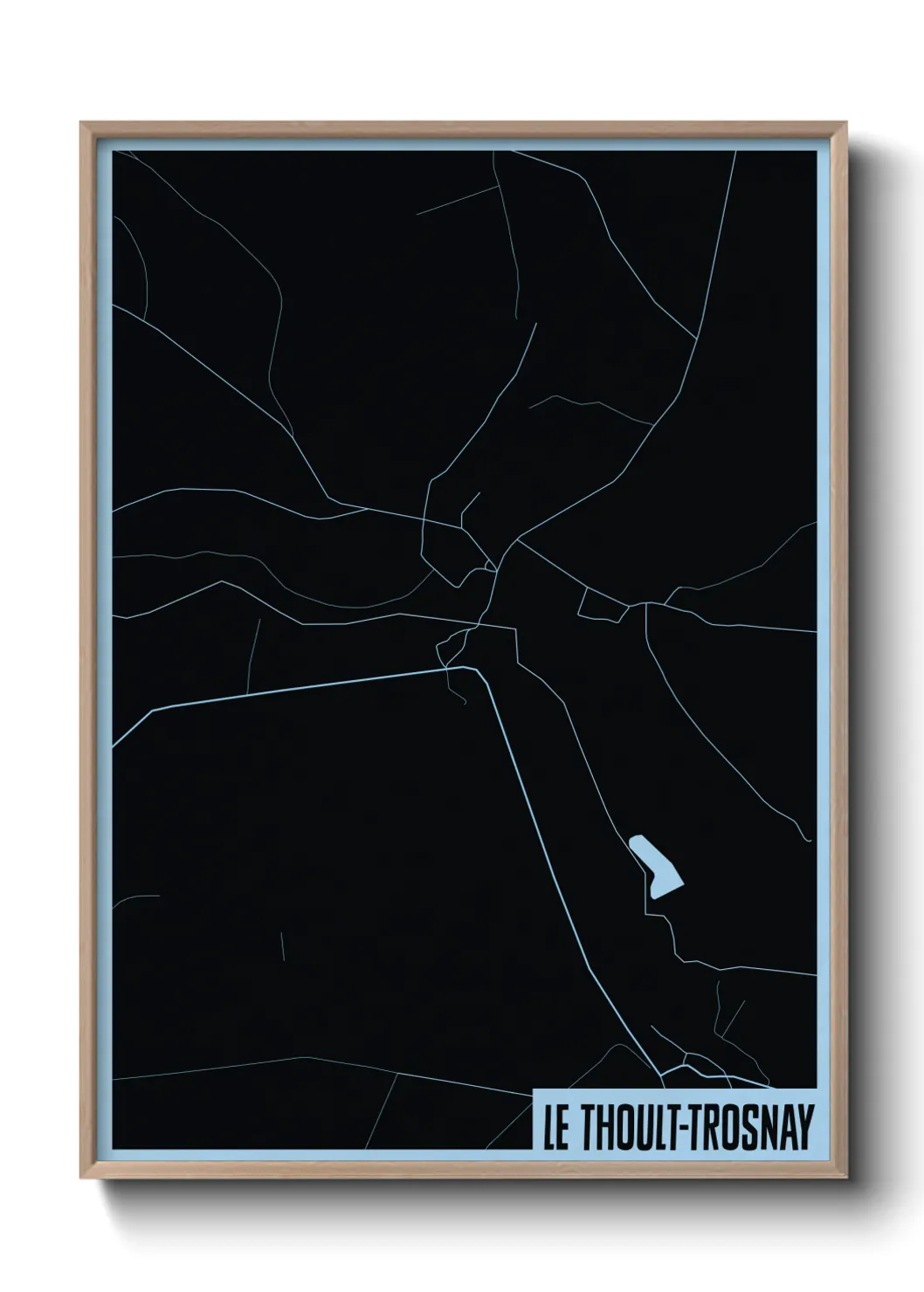 Une affiche de carte sur Le Thoult-Trosnay