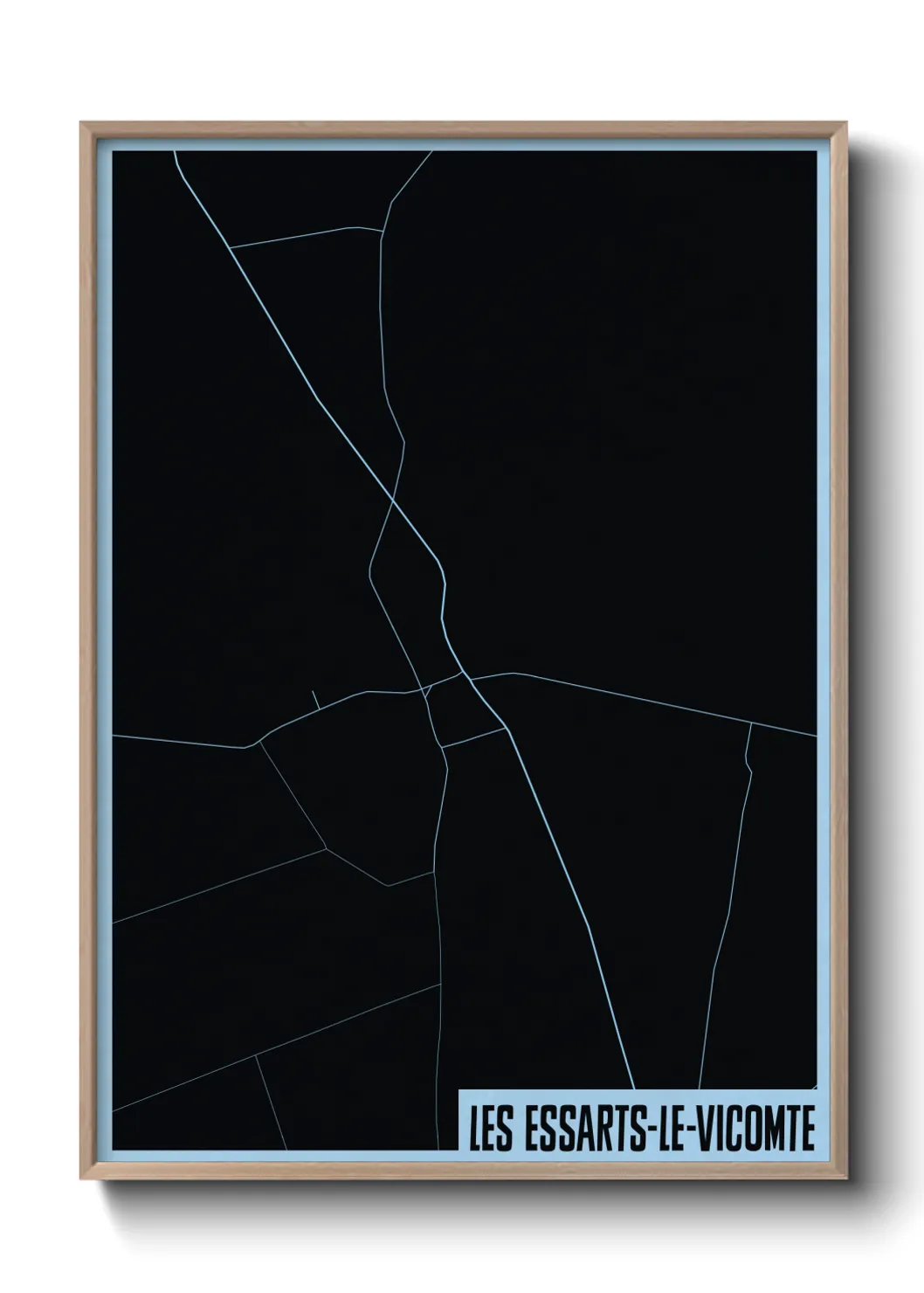 Une affiche de carte sur Les Essarts-le-Vicomte