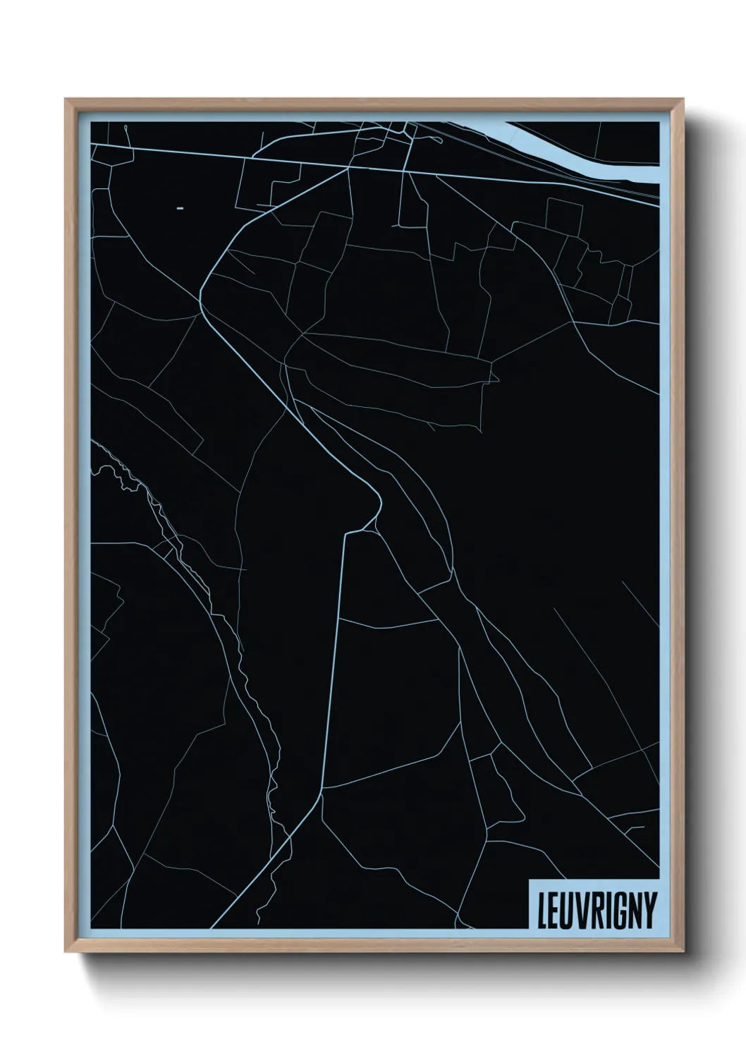 Une affiche de carte sur Leuvrigny