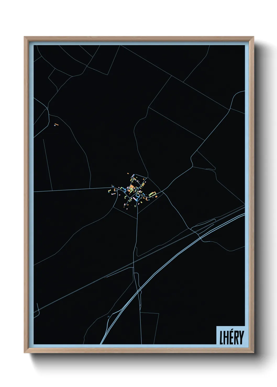 Une affiche de carte sur Lhéry