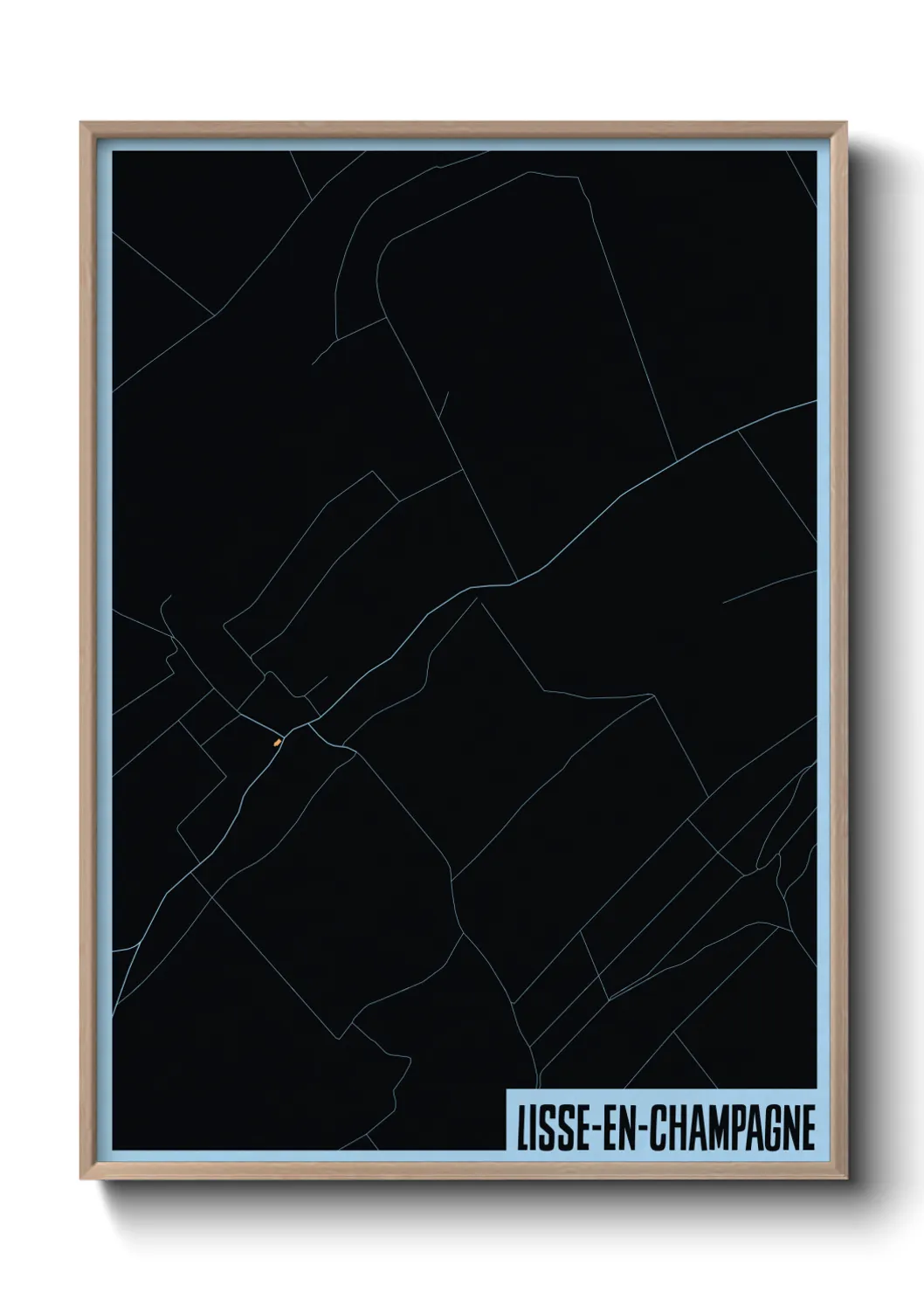 Une affiche de carte sur Lisse-en-Champagne